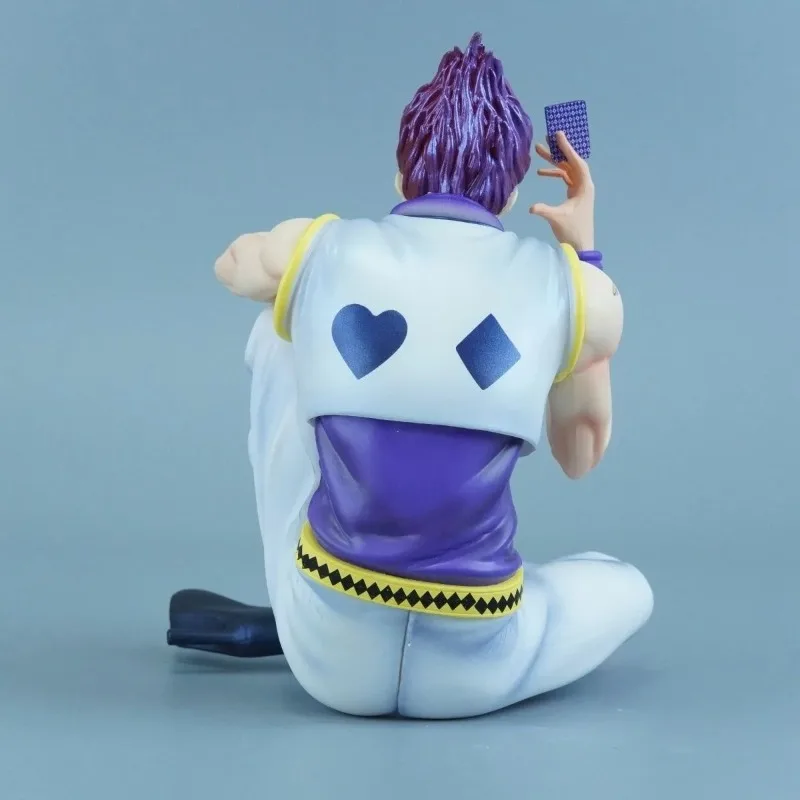 

In Stock HUNTER×HUNTER Hisoka Figures 13.5cm Sitting Posture Hisoka PVC Action Figures GK Model Car Toys Gift