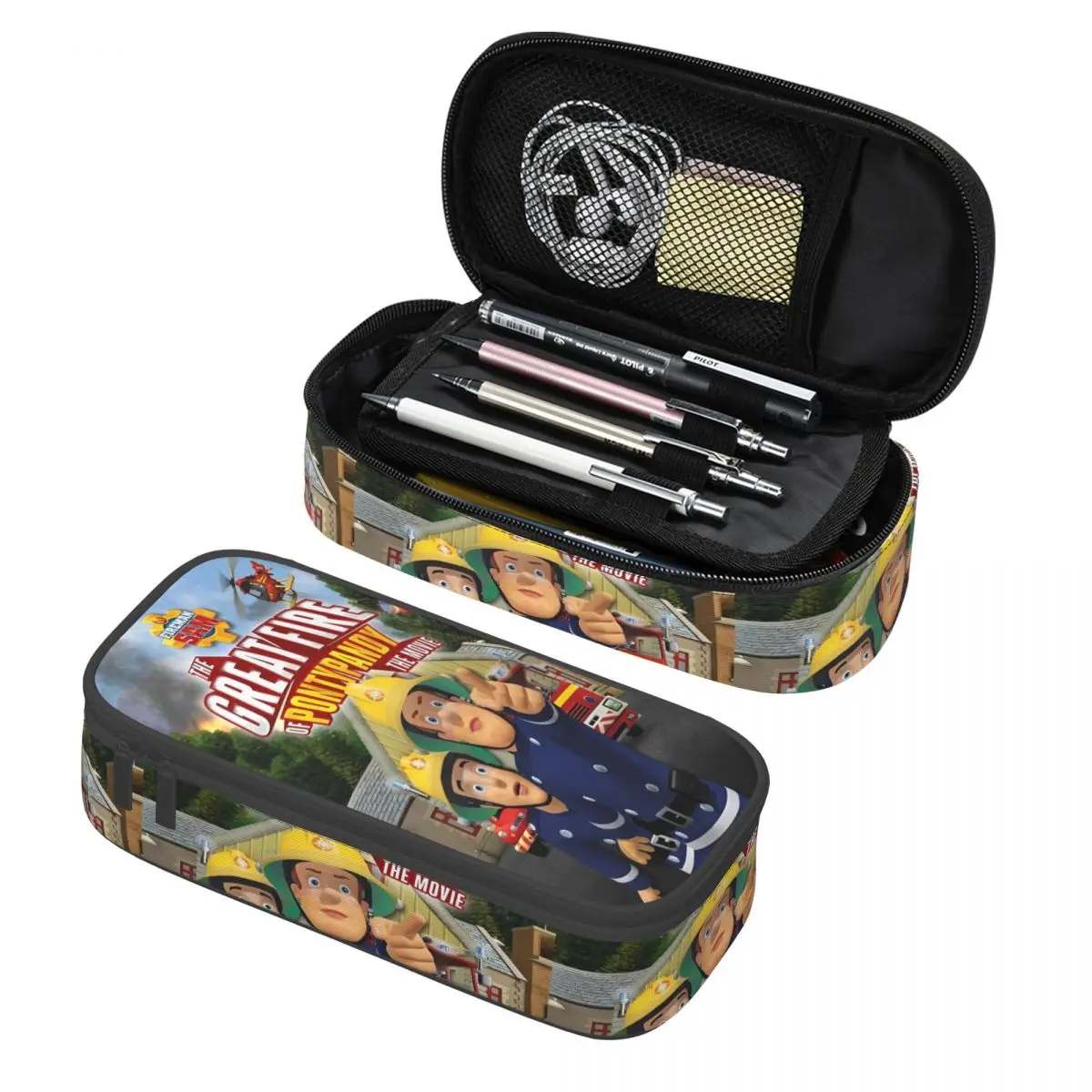 

Fireman Sam Pencil Case Double Layer Large Capacity For School Pencil Case Stationery Amazing Gift