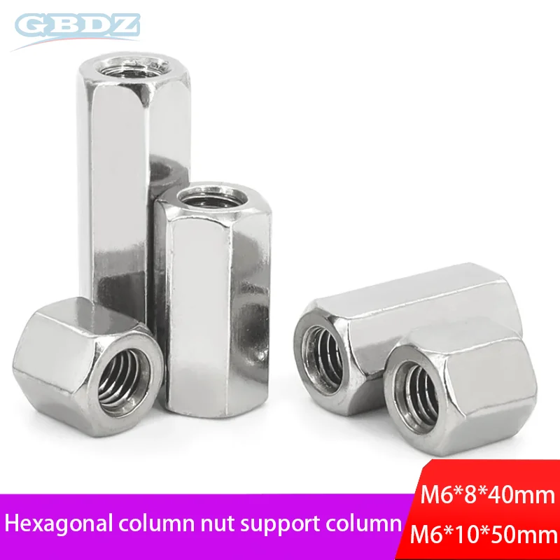 

304 Stainless Steel Hex Spacer Standoffs M6 Pcs Motherboard Hexagon Column Standoff Bolt Screw With Nut For Electronics