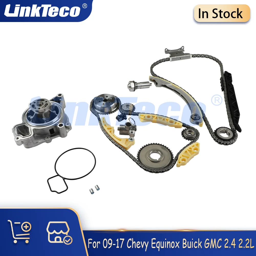 Timing Chain Kit Water Pump Fit 2.4 L Gas For Chevy Equinox Malibu GM Chevrolet GMC Buick ECOTEC 2.4L DOHC AW5296 9-0753S 94201S