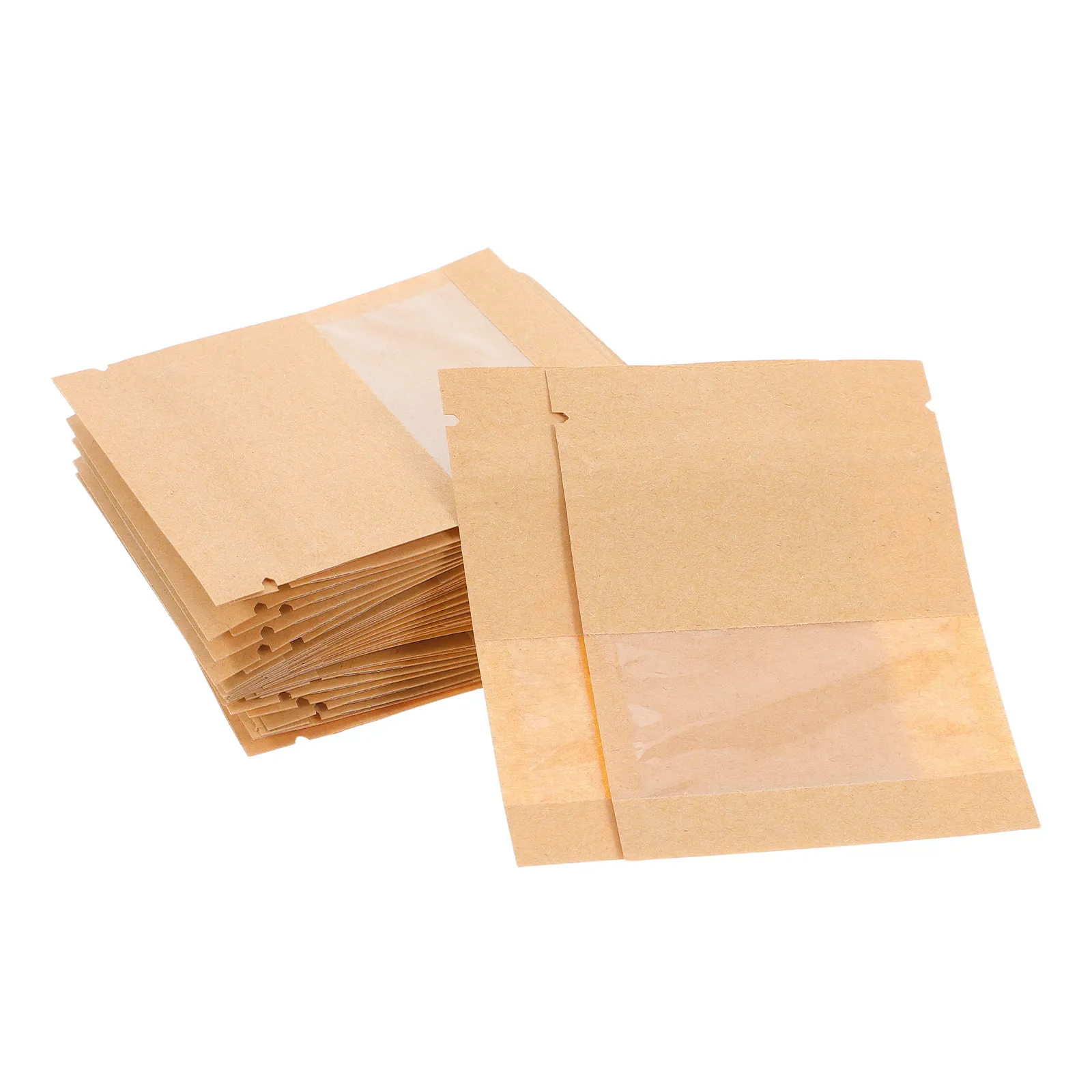 

100Pcs Seed Envelopes with Clear Window Resealable Waterproof Kraft Paper for Flower Vegetable Seeds Storage Garden Organizer
