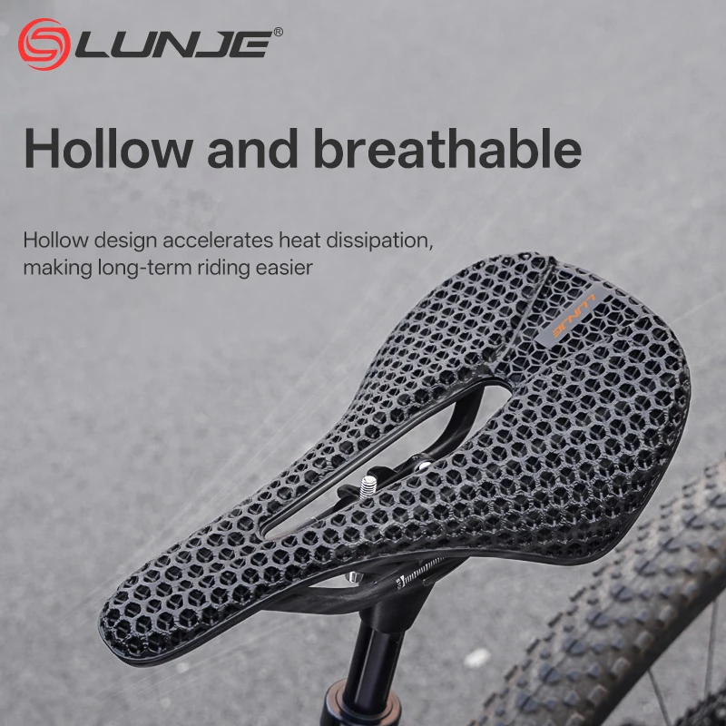 AliExpress LUNJE 3D Full Carbon Fiber Saddle Carbon 160g MTB Bike Seat Cushion Hollow Comfortable Road Mountain Bike  Ultralight Saddle Parts