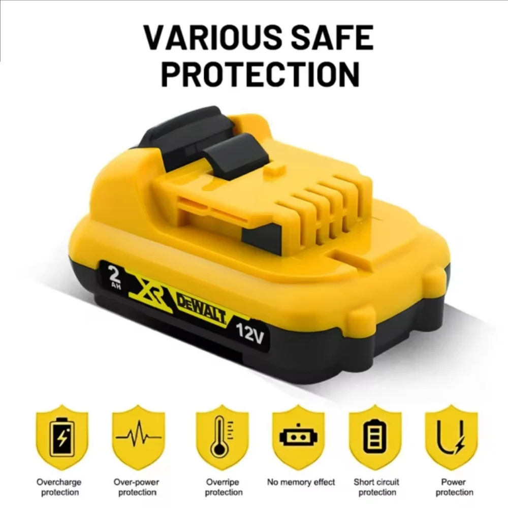 DEWALT 12V Lithium-Ion Battery Compatible with DCB123 DCB125 DCB124 DCB122 DCD710 Power Tool - 2.0Ah 3.0Ah New view 5