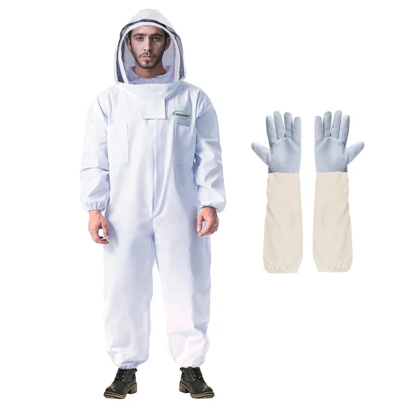 

Professional Bee Suit for Men Women, Beekeeping Suit Beekeeper Suit with Glove &Ventilated Hood, Multi-Size Bee Outfit for