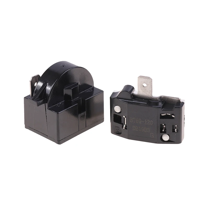 2Pcs QP2-4.7 PTC Starter Relay 1 Pin Refrigerator Starter Relay and 6750C-0005P Refrigerator Overload Protector