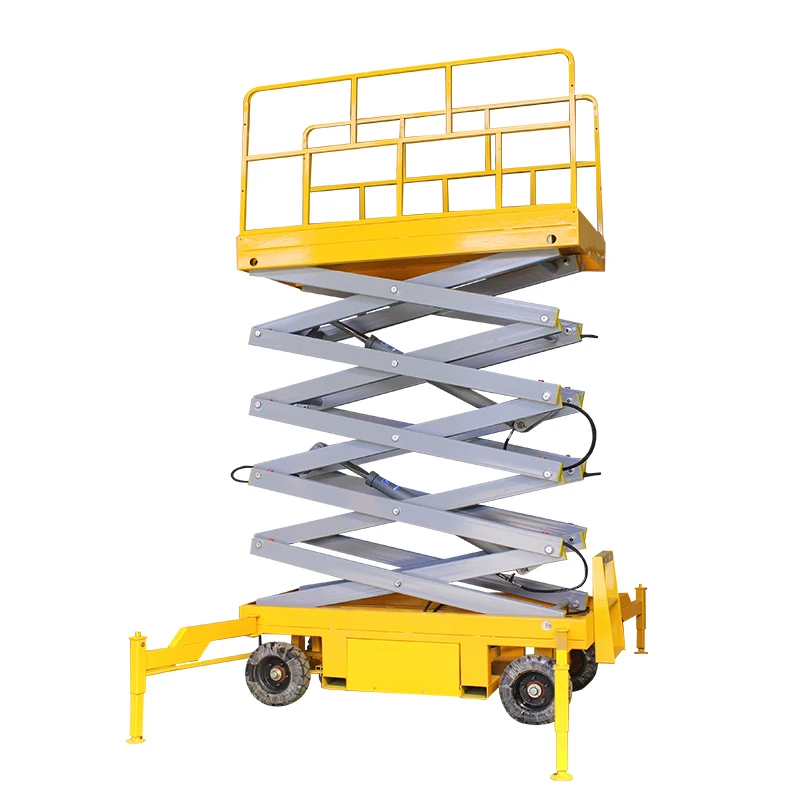 Elevación 6m 8m elevador de andamio eléctrico multifuncional Control remoto plataforma elevadora de tijera móvil Motor interior/exterior