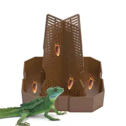 Reptile Food Bowl Leopard Gecko Food Dish Mutual Inserting Prey Dish Lizard Gecko Pet Bowl Feeding Bowls For Leopard Bearded