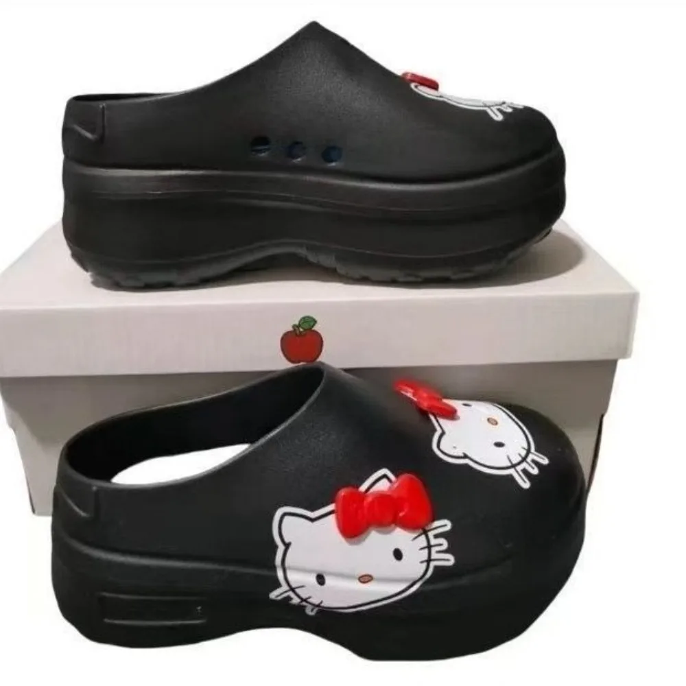 

Hello Kitty Slipper Cute Originality Non-slip Height Increasing Shoes Fashion Comfort Delicate Versatile Authentic Nurse Shoes