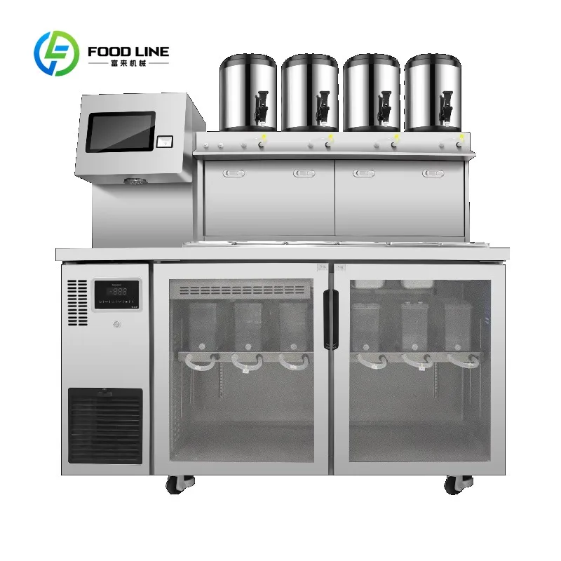 Customized 1.5 Meters Bar Countertop Bubble Tea Machine Milk Juice Coffee Pearls Round for Boba Tea Making Machine Large Stores
