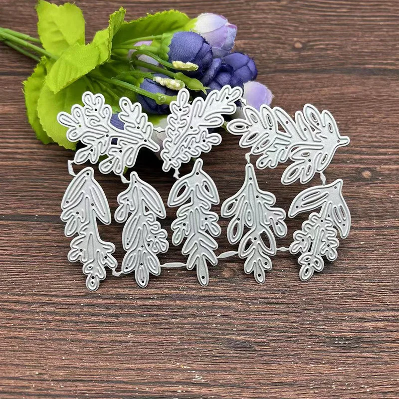 8Pcs Leaves Frames Metal Cutting Dies Stencils For DIY Scrapbooking Decorative Embossing Handcraft Template