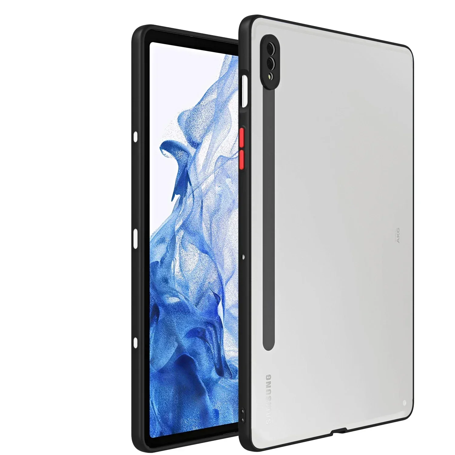 Etui na tablet Samsung Tab S7 S8 S9 S10 Plus FE A11 A9 Plus A8 A7 S6 Lite, matowe, półprzezroczyste, odporne na wstrząsy, twarda obudowa — zdjęcie produktu 7