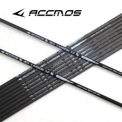 Pure Carbon Archery for Recurve Bow Shooting, ID 3.2, Shaft Spine 350, 400, 500, 600, 700, 800, 900, 12Pcs