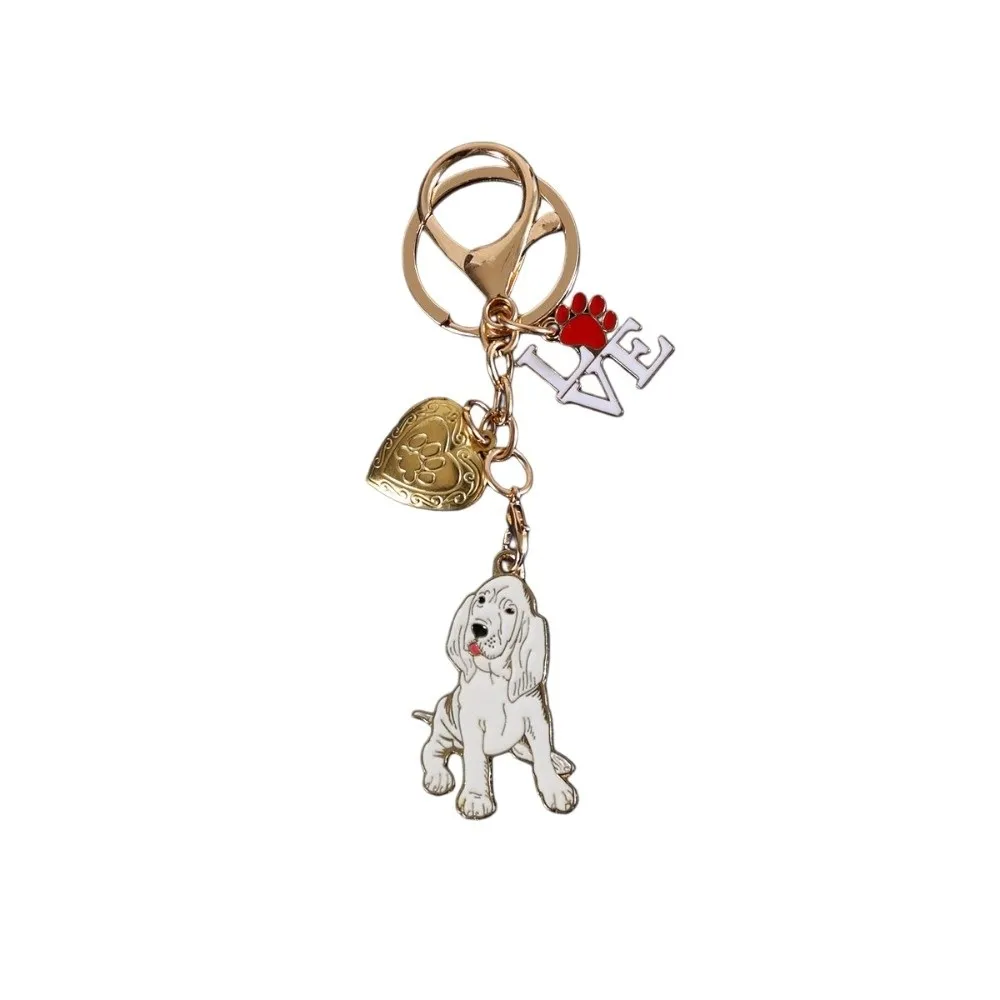 Beagle Cute Dogs Keychain Exquisite Fashion Puppy Photo Keychain Creative DIY Pet Hair Storage Pendant Bag Hanging