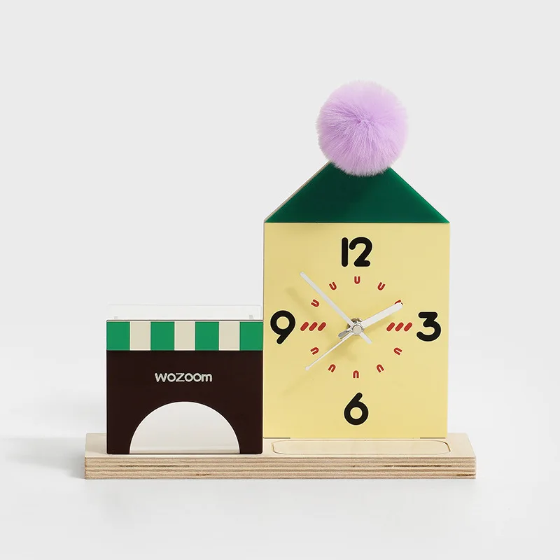 

Wozoom Entrance Storage Ornament Living Room Desktop Decoration Storage Tray Creative Clock Placement Desk Table Clocks