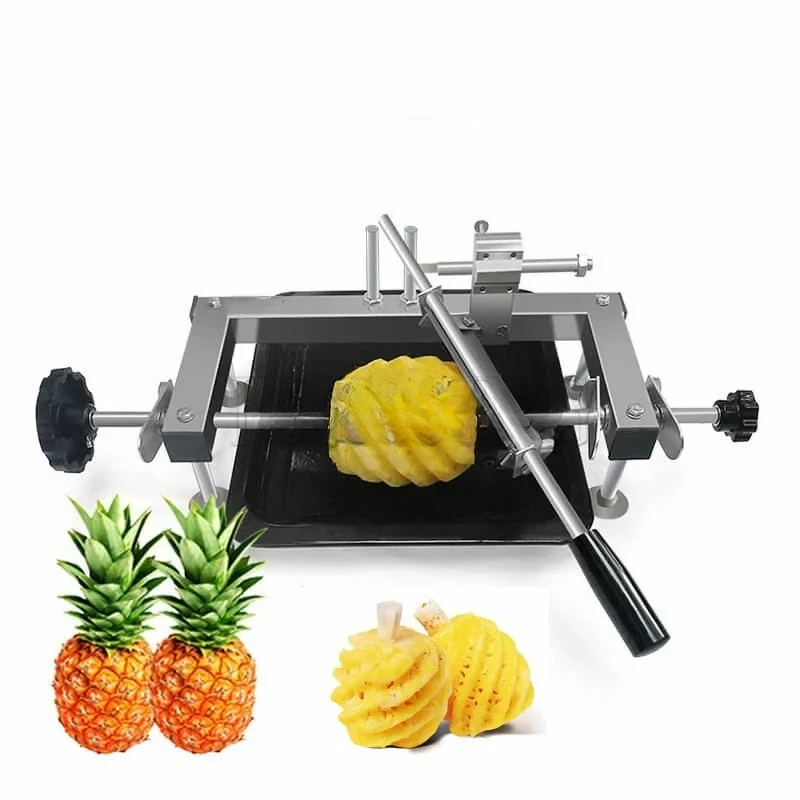 Manual 304 Stainless Steel Pineapple Peeler and Corer Machine Ananas Fruit Peeling Machine Hand Pineapple Skin Remover Tool