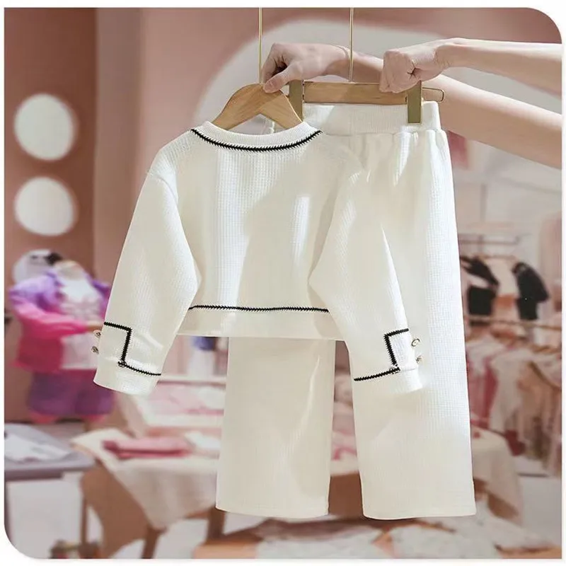 Kids Girls Clothes Sets Spring Autumn Blouses Tops + Pants Outfits For Children Clothes Set Sweet Kids Clothing Kids Outfits