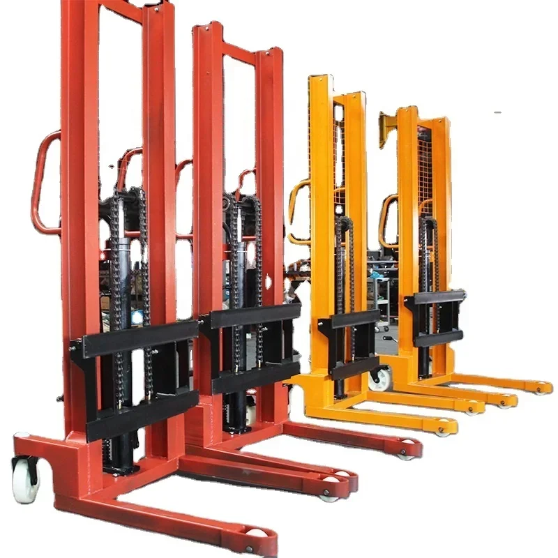 Hydraulische Stapelaar 1000Kg-3000Kg Kleine Hand Pallet Heftruck Verstelbare Vorkbreedte Hot-Selling