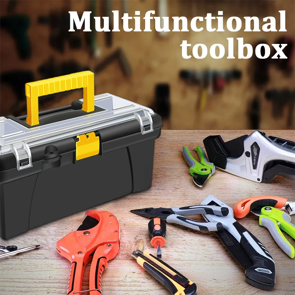 Imagem -02 - Manutenção Elétrica Tool Storage Box Toolbox Hardware Mala de Plástico Eletricista Carpenter Broca Case 12