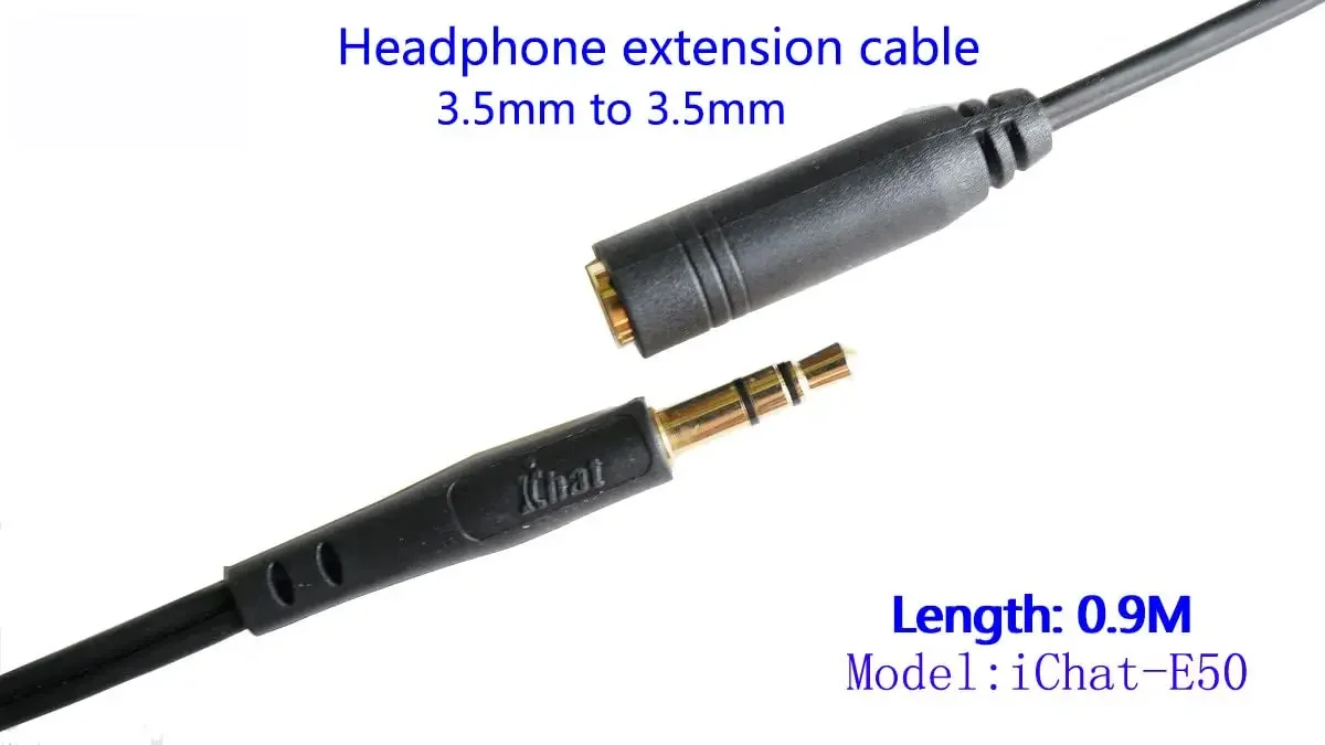 V-MOTA Headphone Stereo Extension Cable,3.5mm Male to Female Stereo Audio Cable Adapter with Gold Plated Connector, 3 Feet