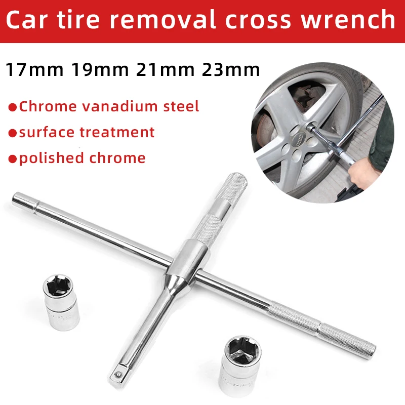 

Wheel Wrench for Cross Wrench 17-23MM Cross Socket Wrench Remover Tire Changing Tool Labor-saving Disassembly Car Tire