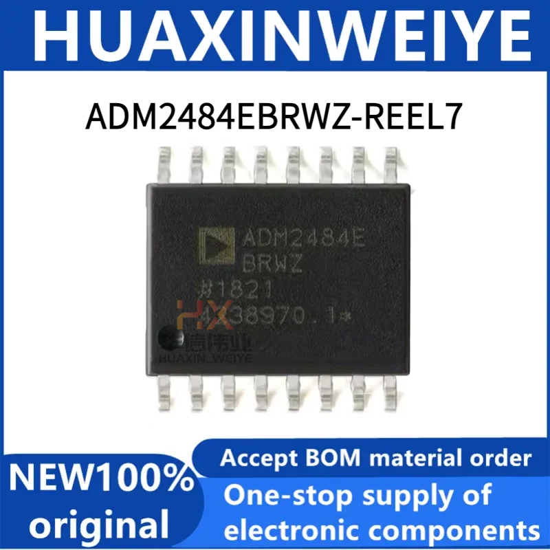 1/10/20pcs Original genuine ADM2484EBRWZ-REEL7 SOIC-16 full/half duplex RS-485 transceiver chip