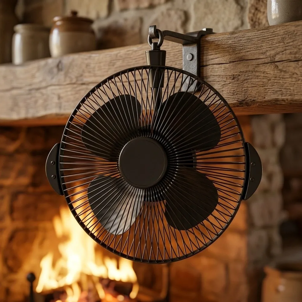 For Cozy Home Environment Heat Driven for fan Non Electric Blower Stainless Steel Build Aluminum Alloy Body Silent Operation