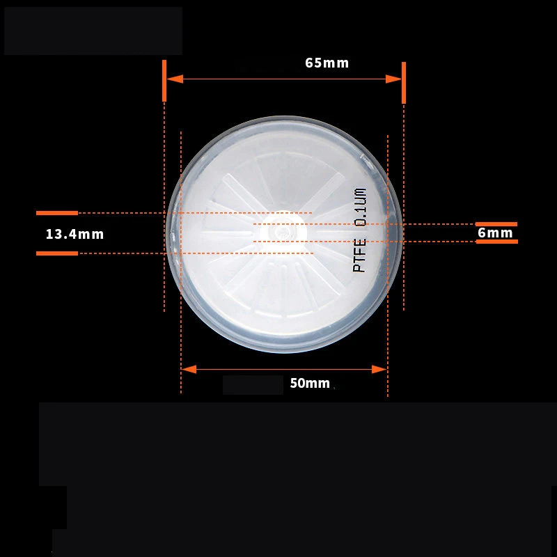 1 piece 50mm sterile water blocking filter butterfly hydrophobic filter PTFE filter membrane