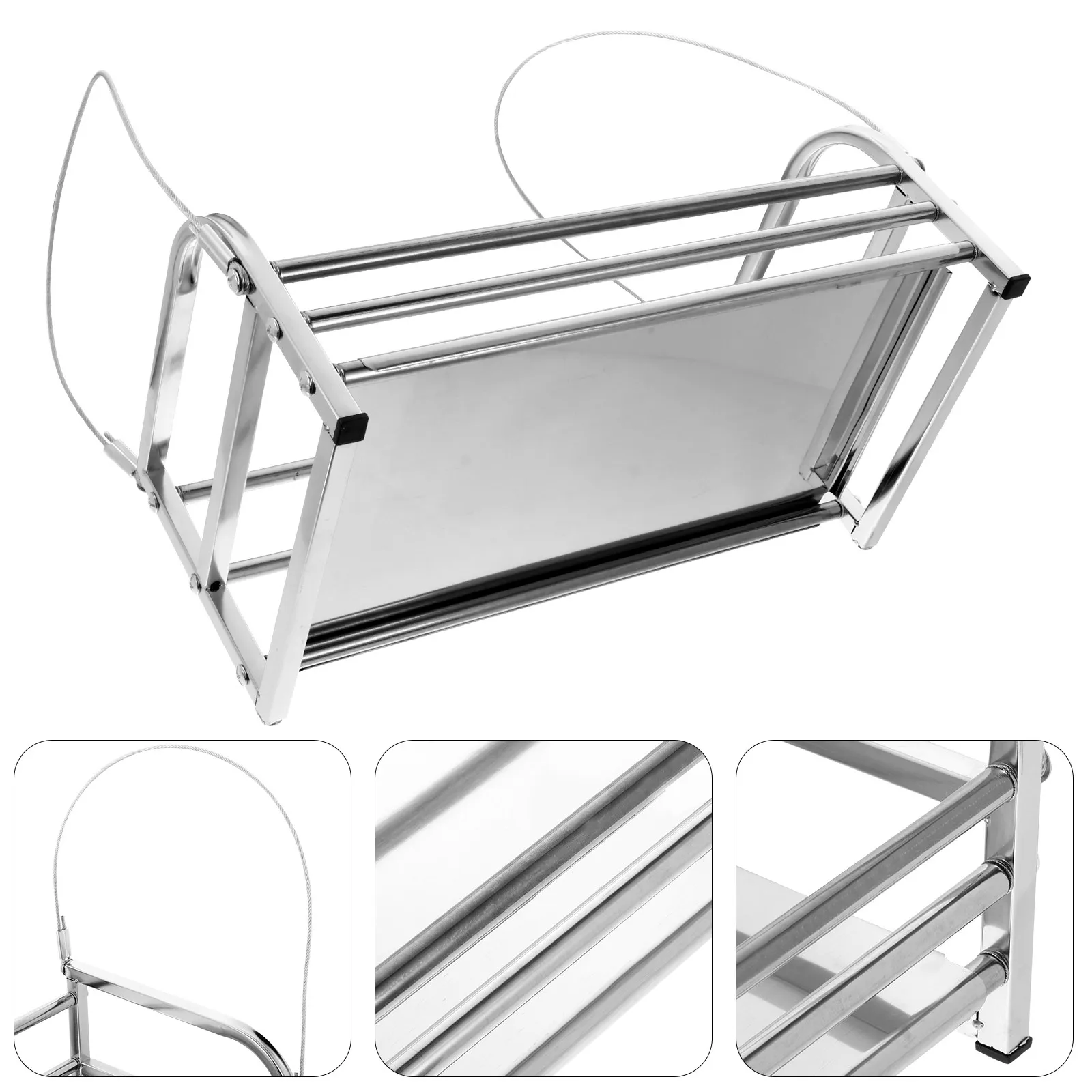 

Heavy Duty Adjustable Hanging Flower Rack for Outdoor Indoor Use Sturdy Garden Railing Flower Stand Balcony Window Suspended