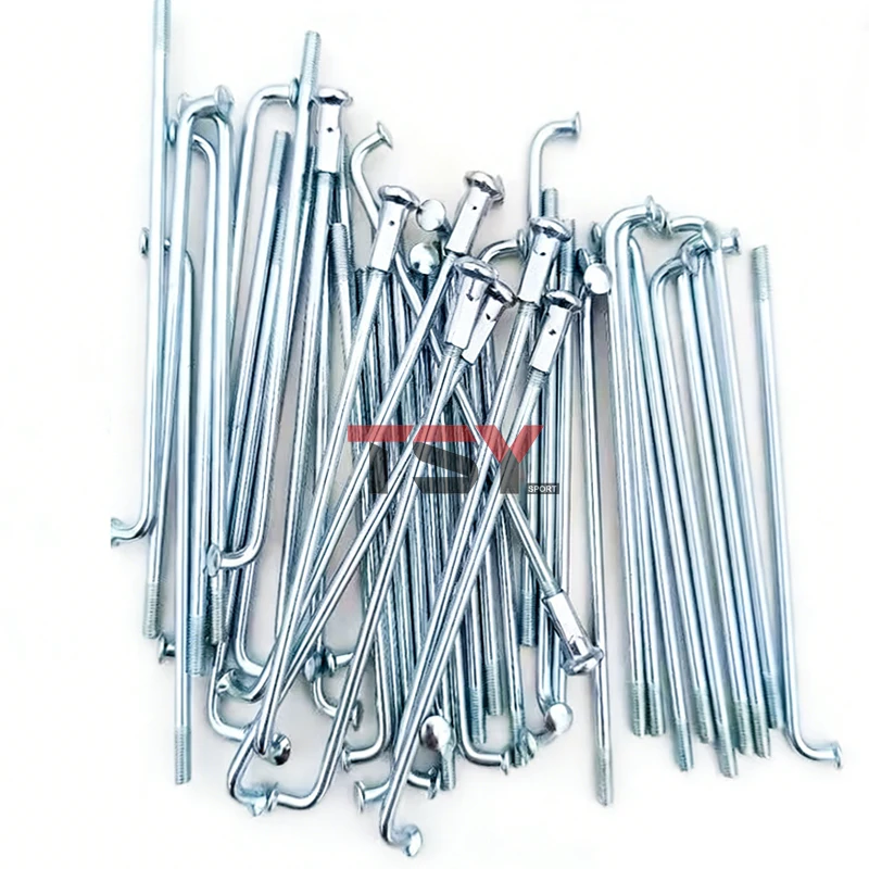 37-teiliges Set 10G Motorradspeichen Silberne Kohlenstoffstahlspeichen 3,0MM Elektrofahrrad-Radspeichen Länge 150-260mm E-Bike Speiche+Nippel – Detail 5