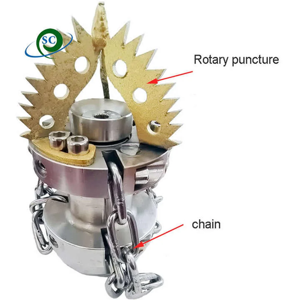 High Pressure Pipeline Dredging cleaning ceramics sewer jetter Chain cutter Rotating nozzle