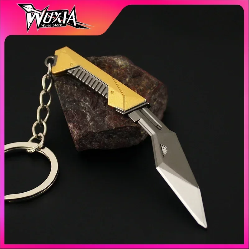 9cm Agents Nepal Weapon Valorant Mini Keychains Composite Knife Weapon Sword Game Peripheral Metal Gifts Toys for Kids