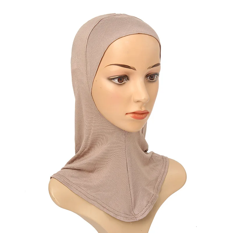 Turbante musulmán de algodón para mujer, gorros islámicos de cobertura completa, Hijab interno, pañuelo para la cabeza, chal largo, envoltura para