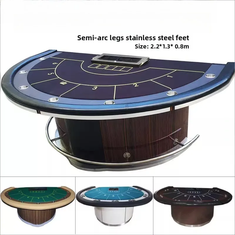 

Half arc legs table top entertainment chess room chip table can be equipped with table cover