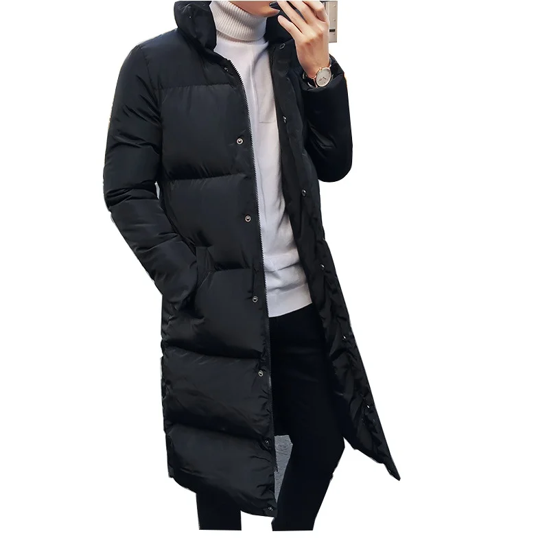 Homens jaquetas de inverno casacos chegada casual longo para baixo jaquetas mais grosso quente parkas 2023 novos casacos de inverno fino ajuste jaquetas