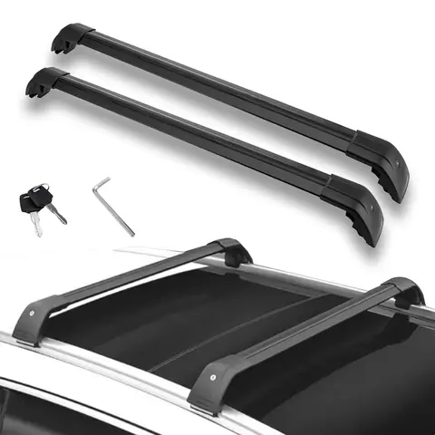 Isuzu MUX MU-X 2021-2025 크로스바 크로스 바 루프 레일 랙 잠금 가능 알루미늄 합금에 적합한 2PCS