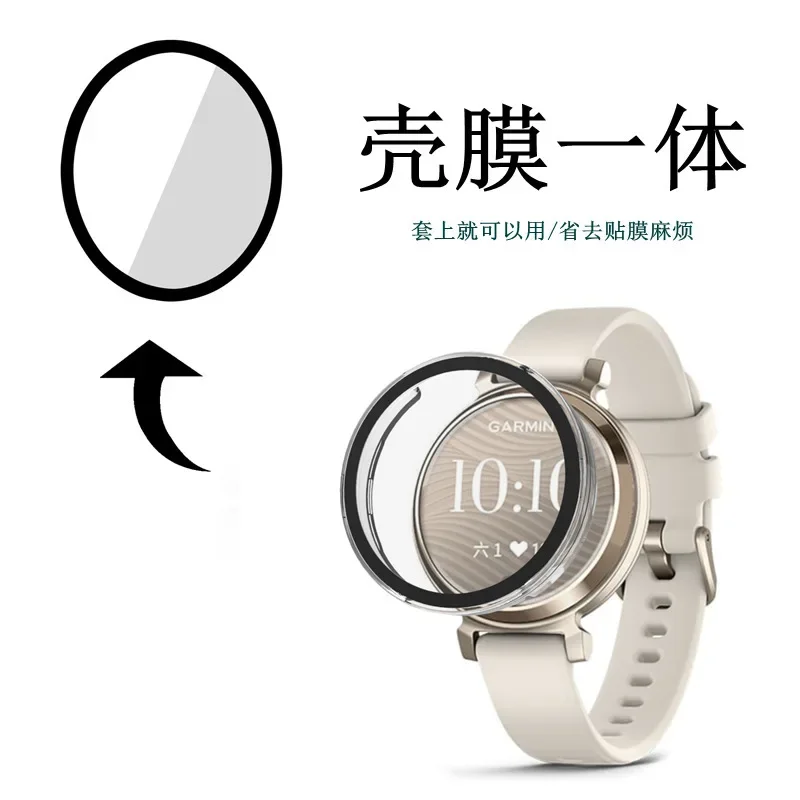 Case + Tempered Glass for Garmin Lily 2 Accessory PC Bumper Anti-scratch Protective Cover + Screen Protector for Garmin Lily2