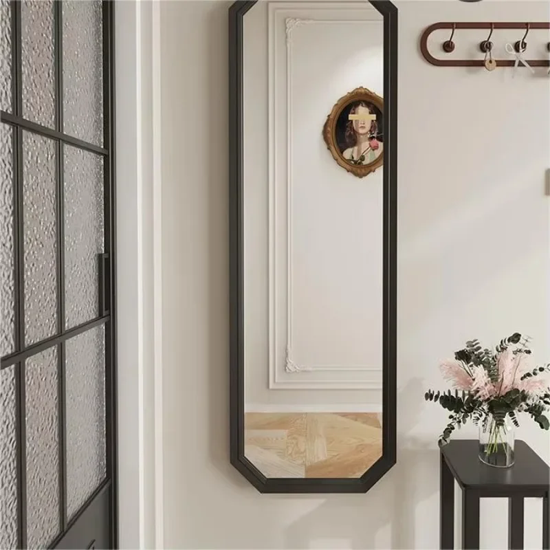 Retro classical art, eight full-length makeup mirror, home wall decoration, elegant floor mirror