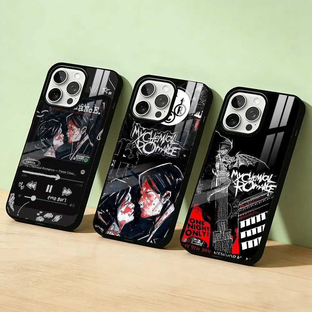 

AAA My C-Chemical Romance MCR Phone Case For iPhone 17 16 15 14 13 12 11 Pro Max Plus Silver Matte Black Cover