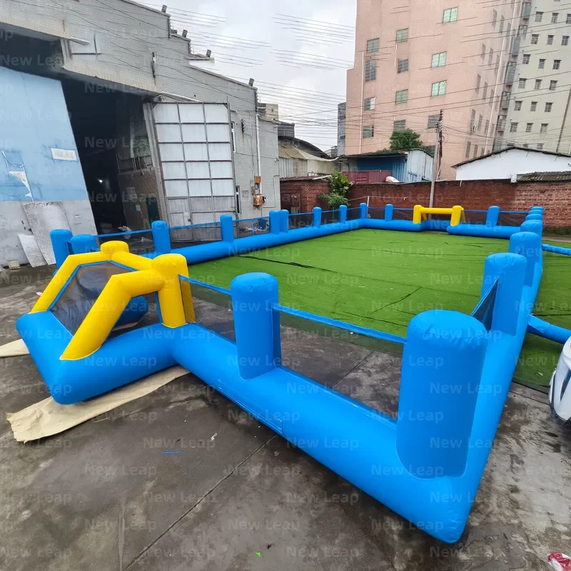 New Leap Inflatable 65ft Giant Sport Football Soccer Field Water Airtight goal Ground City Park Pitch