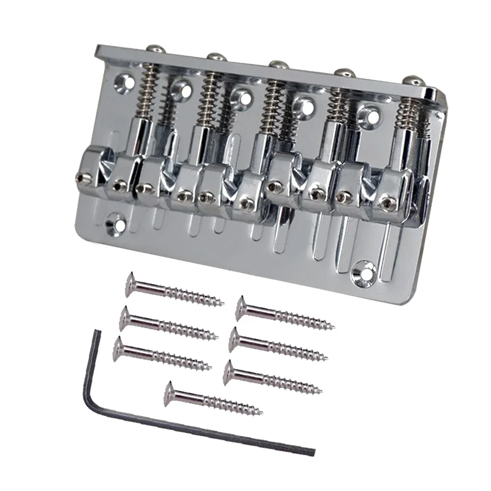 5-string Hardtail Bass Bridge Guitar Saddles Zinc Alloy Electric Bass Parts Zinc Alloy Professional Musical Instrument Accessory