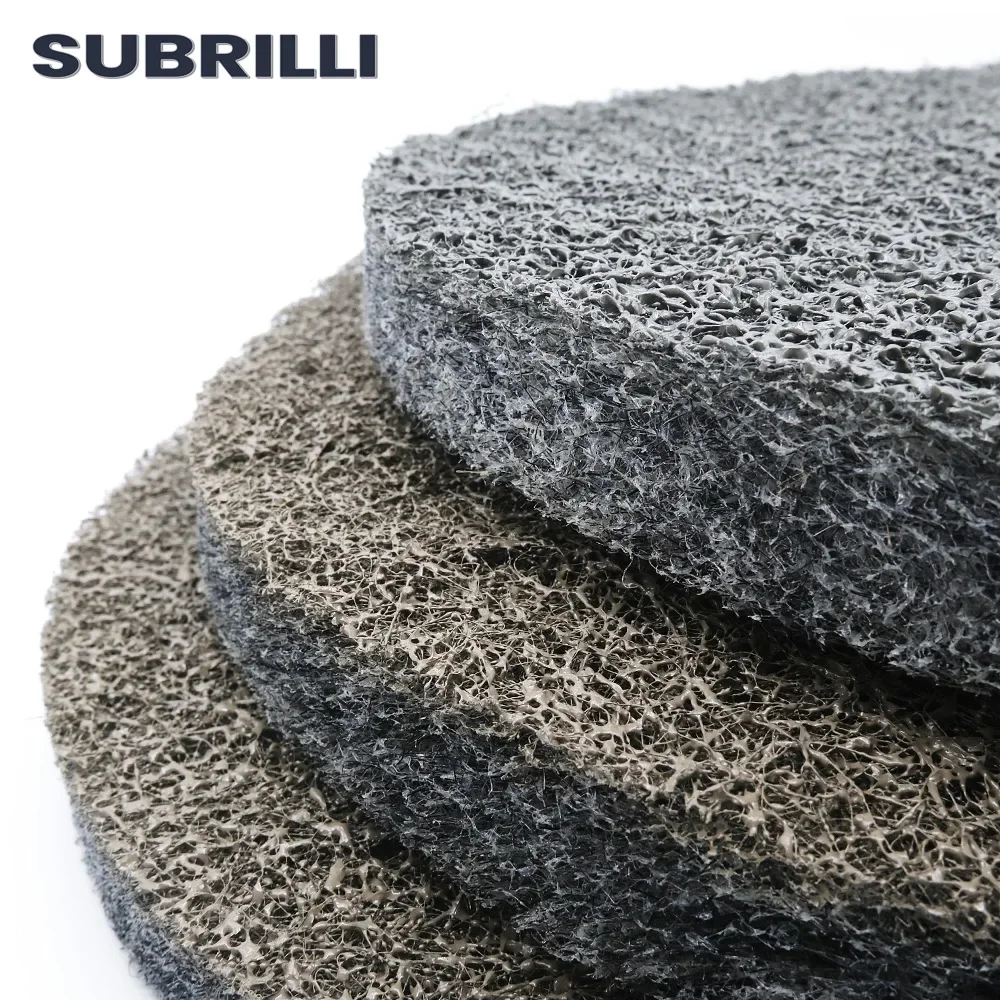 SUBRILLI Sponge Fiber Polishing Pad 17 Inch 430mm Diamond Polishing Wheel For Stone Marble Floor Cleaning Grinding Pad