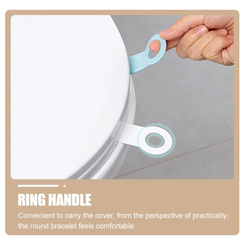 8Pcs Toilet Seat Lifter High-Grade Wear-Resistant Tpr Material Easy Install Toilet Lid Handle Portable Bathroom Use