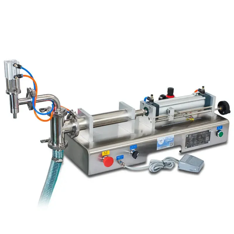 

High-precision Semi-Automatic Piston-type Filling hine Wood Packaging Vegetle Oil Fruit Year