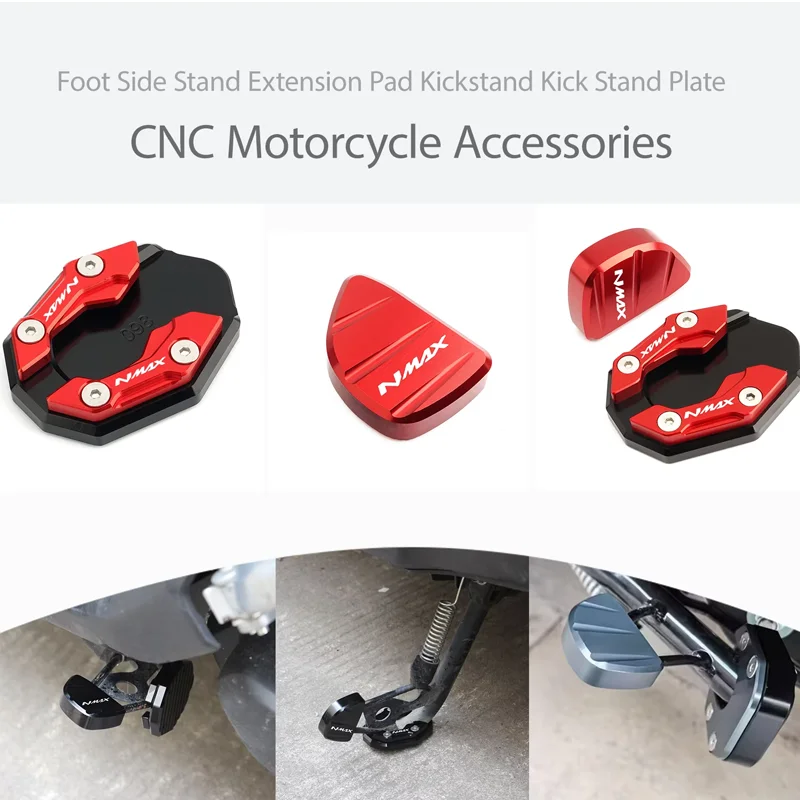 

For YAMAHA NMAX155 NMAX125 N-MAX NMAX 155 125 Motorcycle Accessories Foot Side Stand Extension Pad Kickstand Kick Stand Plate