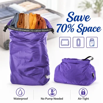 Bump Free Compression Bag for Travel Waterproof Vacuum Storage Bag Space Saver Organizer…