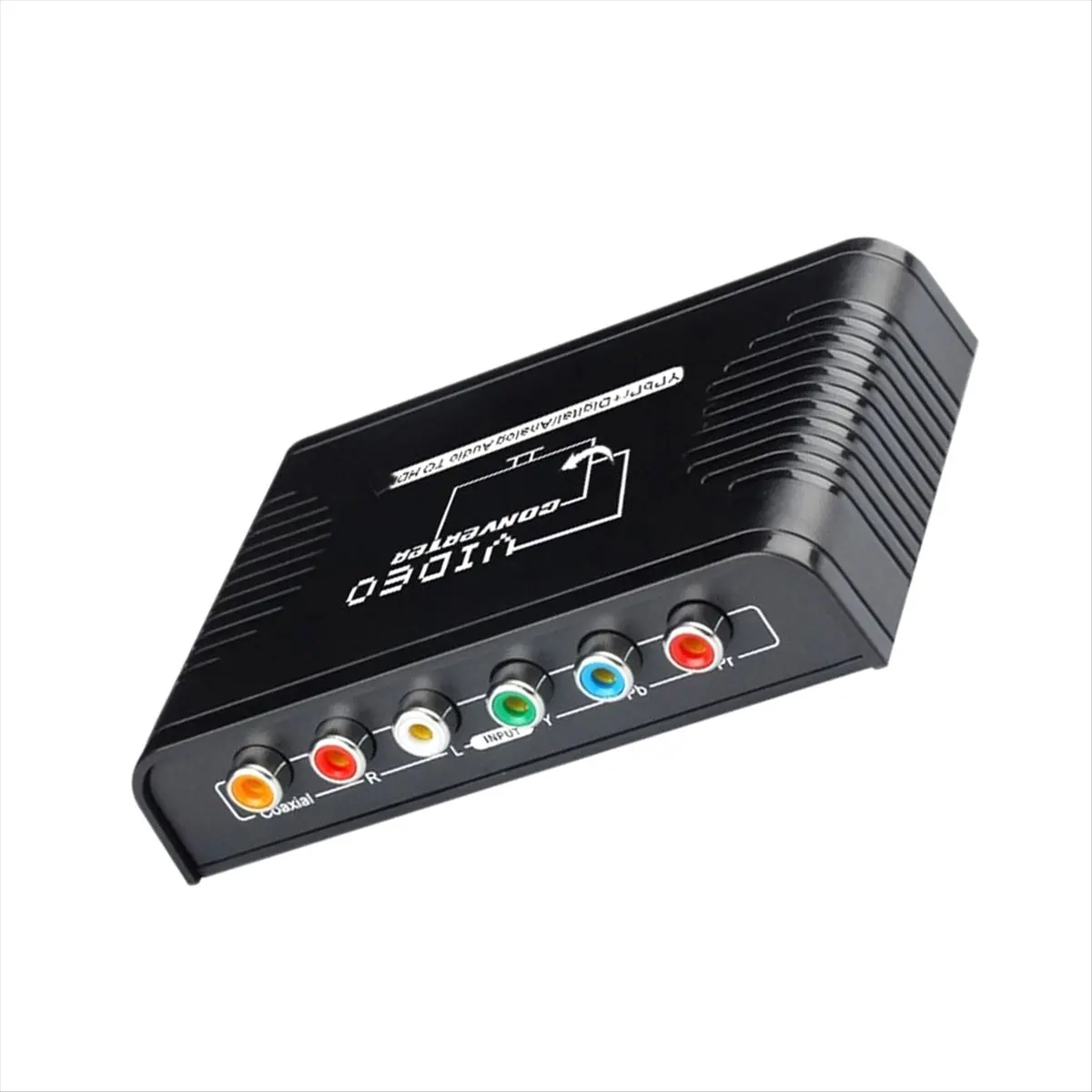 Convertitore compatibile da Ypbpr a HDMI con componente stabile Adattatore convertitore da componente a cavo HD da 5-RCA con audio per TV Wii-DVD