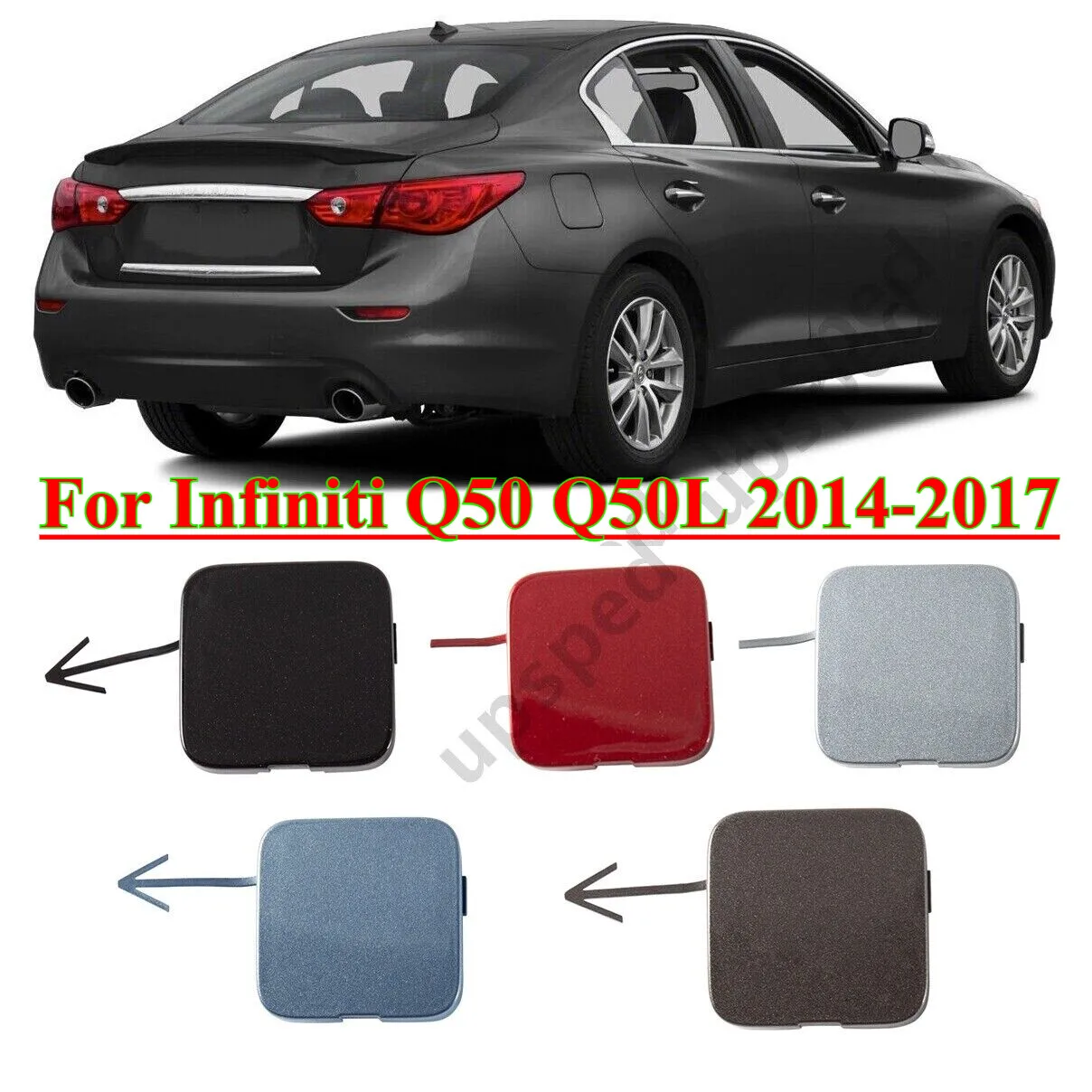 

Rear Bumper Tow Hook Eye Cover Cap For Infiniti Q50 Q50L 2014-2017 85071-4GA0A