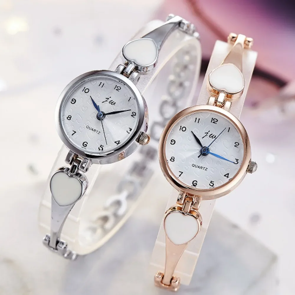 Fashion Women's Bracelet Watch Korean Stylish Ins Style Brand Steel Belt Heart-shaped Student Quartz Watch Accesorios Para Mujer