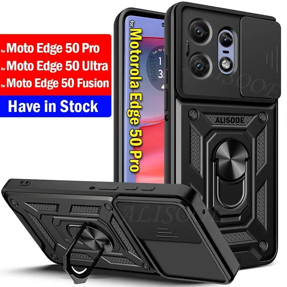 

Чехол-подставка с магнитным кольцом для Motorola Edge 50 Pro