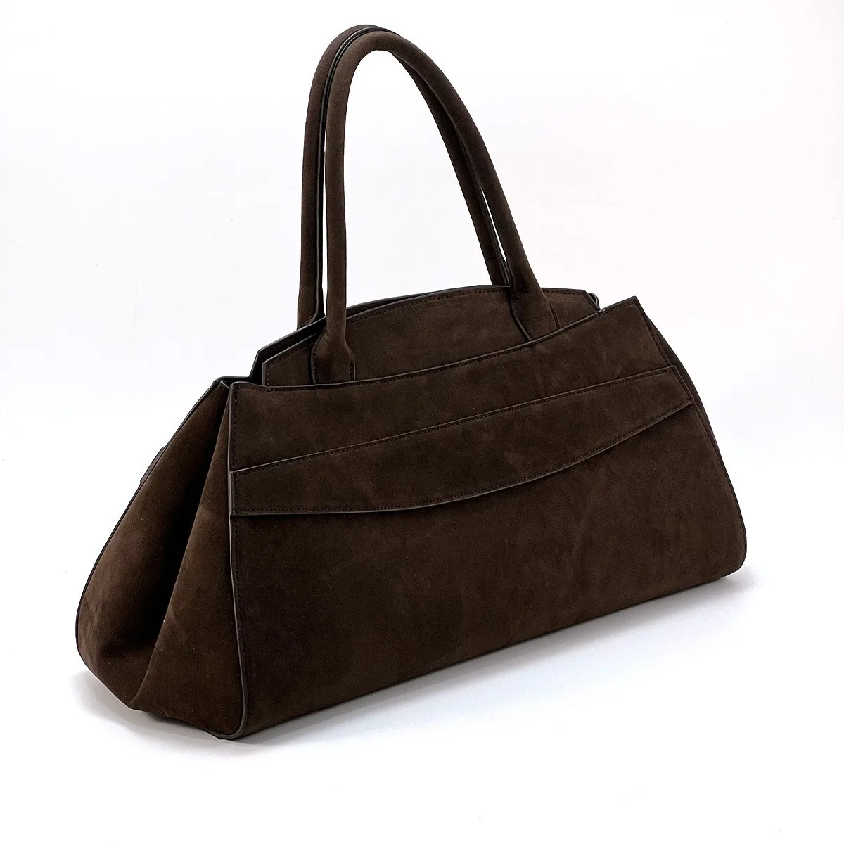 Bolsos de mano de gran capacidad de gamuza a la moda para mujer, bolsos de hombro de diseñador Maillard, tendencia de otoño e invierno, bolso grande para ir al trabajo 2024